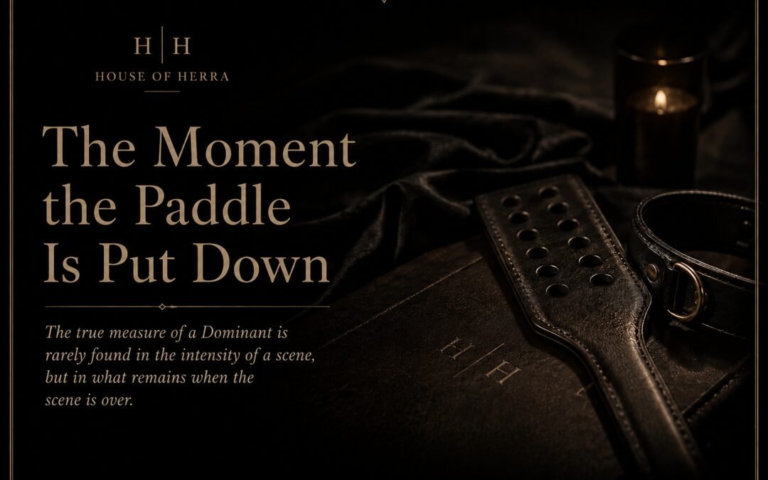 The Moment the Paddle Is Put Down